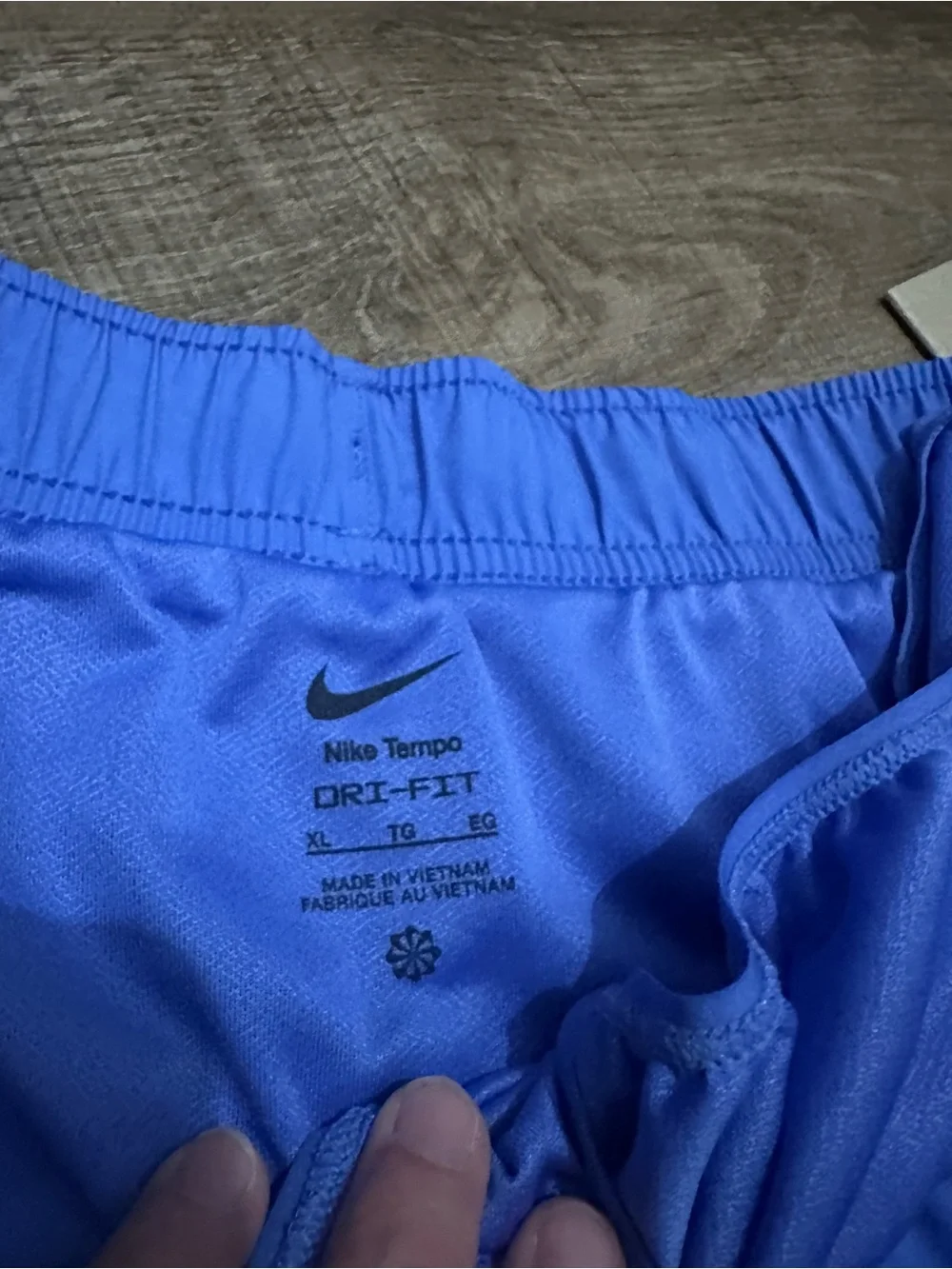 Nike Women's Bright Blue Athletic Shorts with Navy Trim